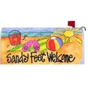  BEACH WELCOME Sandy Feet REUSABLE Mailbox box COVER NEW 