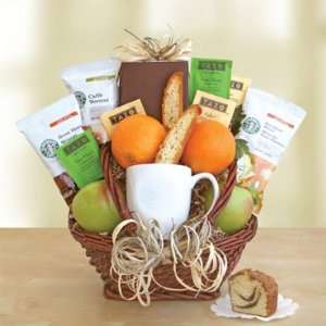 California Delicious Starbucks Coffee and Fruit Gift Basket  