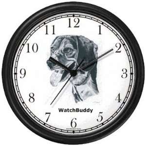  Beagle Dog Wall Clock by WatchBuddy Timepieces (Black 