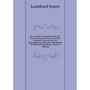   Der Bundesrechtspflege . (German Edition) Leonhard Jenny Books