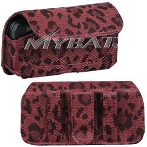  Red Leopard Animal Skin Watermark Design Fabric Horizontal 