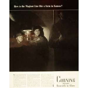   Soldiers Lantern Maginot Line   Original Print Ad