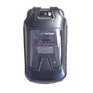  New OEM Verizon Motorola W755 Black Leather Fitted Case 