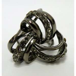  Black Scarf Ring Gorgeous Design Black Antique Brass 
