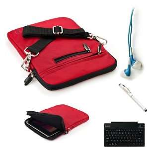  RED Mighty Nylon Jacket Slim Compact Protective Sleeve Shoulder Bag 