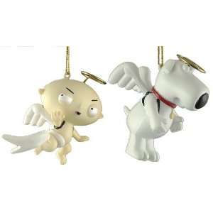  Set of 2 Family Guy Brian & Stewie Christmas Ornaments 