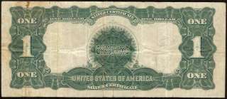 LARGE 1899 $1 DOLLAR BILL SILVER CERTIFICATE BLACK EAGLE NOTE Fr 236 