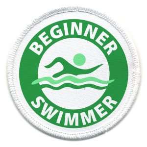   BEGINNER SWIMMER Pool Safety Alert 3 inch Sew on Patch Everything