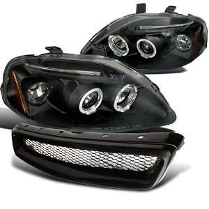  Honda Civic Led Halo Black Projector Headlights, Type R 