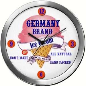  GERMANY 14 Inch Ice Cream Metal Clock Quartz Movement 