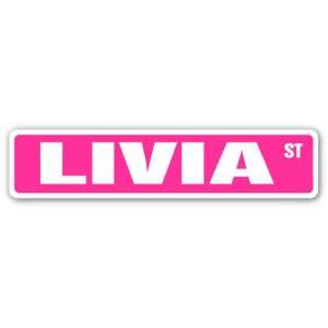  LIVIA Street Sign name kids childrens room door bedroom 