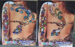 Sheet Hand & Back side Tattoo Stencil Belly Dance  