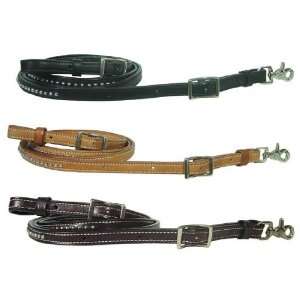   Barrel Reins with Spots London Tan  USA Leather