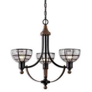  Gelati, 3 Lt Chandelier by Uttermost   Lightly antiqued 