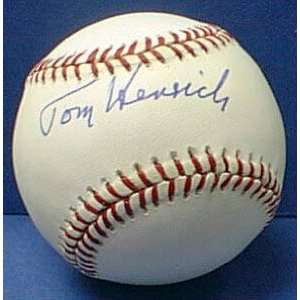  Tommy Henrich Autographed Baseball