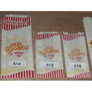  Popcorn Bags 1.5# Stock Printed White Mg (512)   6,000 