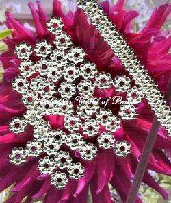 Bali Daisy Beads Sterling Silver Plated 4MM 200  
