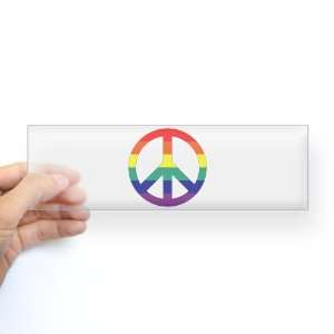  Bumper Sticker Clear Rainbow Peace Symbol Sign Everything 