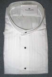 New White Fumagalli Banded Tuxedo Shirt 3XL 34/35  