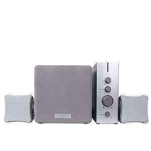    4 Piece 2.1 Multimedia Speaker System (Silver) Electronics