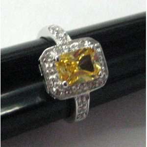   Covenant Canary Cubic Zirconia Ring   Size 7 