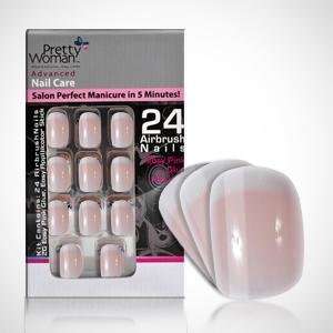   Pretty Woman Air Brush Nails   French # 1 Round Tip Beauty