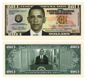 President Barack Obama 2011 Dollar Bill (10/$4.99)  