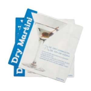 Dci Cocktail Napkins With Dry Martini Drink Recipe, Pack Of 20  