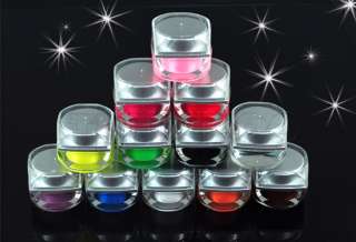 12 Mix Color UV Acrylic Nail Art Glitter Gel Set Tips  