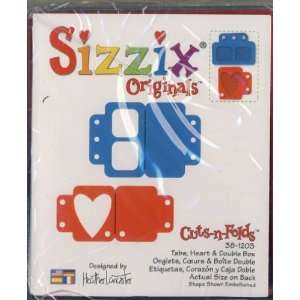  Sizzix Originals TABS HEART & DOUBLE BOX Die RED