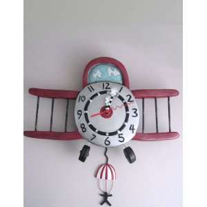  Allen Designs Airplane Jumper Pendulum Wall Clock 