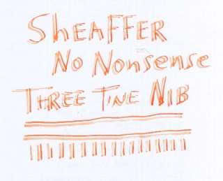 Sheaffer NO NONSENSE Pen   ITALIC Two Line Nib   Blue  