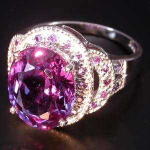 CHANGE SPINEL & AMETHYST 925 SILVER RING