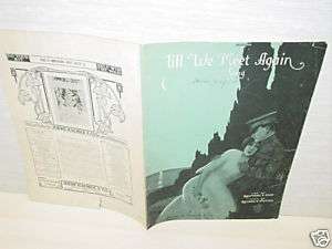 Vintage,Sheet Music,Till We Meet Again,WWI,Song,Soldier  