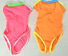NWOT LOT OF 2 GIRLS SIZE 2 NEON BRIGHT JELLY BEAN ONE PIECE SWIM SUITS 