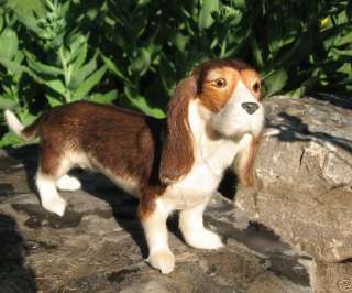Basset Hound Collectible Fur Dog Handmade Furry Puppy Real Fur Animal 
