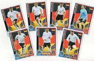 MATCH ATTAX ENGLAND EURO 2012 GERMANY BASE CARDS  