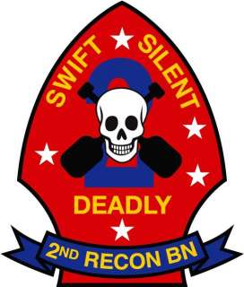 US Marines USMC 2nd Second Recon Battalion Decal 4 inch  