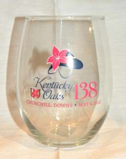 New 2012 Kentucky Oaks Glass w/Sticker on Bottom  