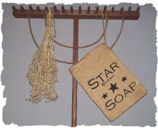 STAR SOAP Primitive Laundry Kitchen Bathroom Ditty Bag  