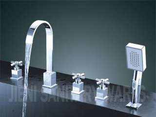 Luxury 5 Pcs Bath Tub Faucet With Hand Held Shower 8810  