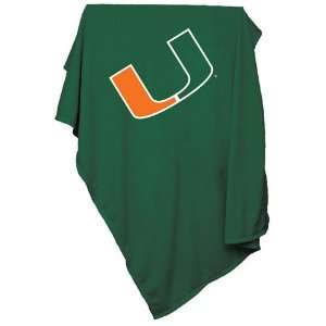   BSS   Miami Hurricanes NCAA Sweatshirt Blanket Throw 