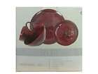 Baum Dinnerware Set Weathered Red 16 Pc Service for 4 Nick and Dent