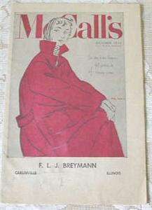 1954 McCalls Style News Fashions Pattern Book Oct.  
