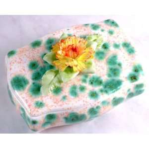  Limited Edition soap dish or trinket box hand decorated 