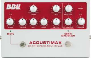 BBE Acoustimax Acoustic Instrument Preamp pedal 791018482161  