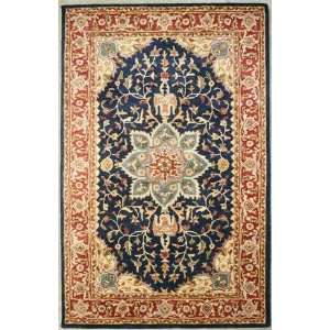  ORG Peshawar Ravara Navy   Rust 9 6 X 13 6 Area Rug 