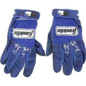 Ryan Theriot Chicago Cubs Autographed Blue Franklin Batting Gloves 