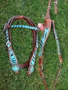 New beautiful headstall Bridle Breastcollar Tack Set NEW By 