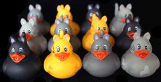12 Mini CAT Kitty Rubber Duckie Ducky Duck Party Favors  